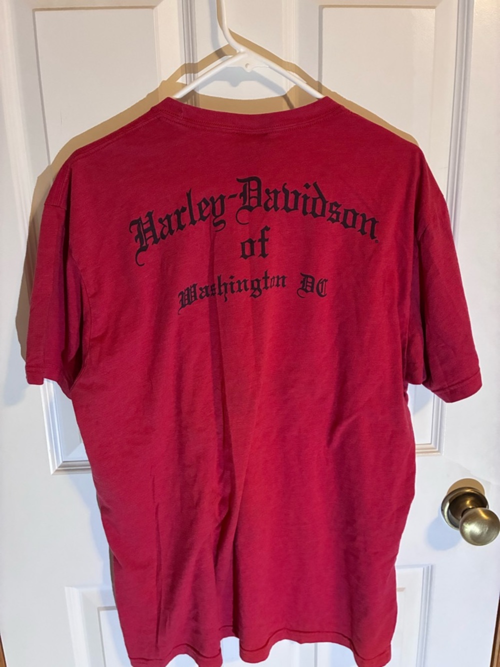 Harley-Davidson Men’s Magenta Logo Short Sleeve Tee Washington DC - Picture 3 of 3
